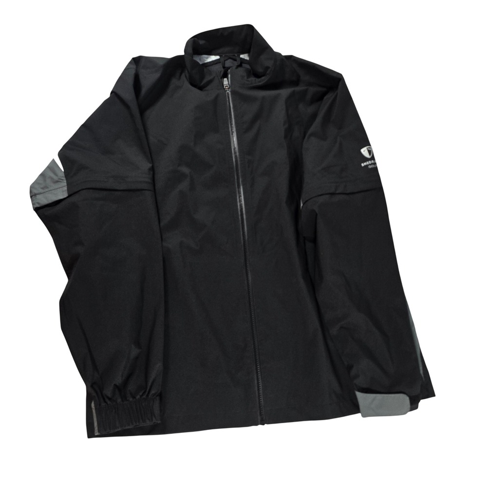 ShedRain Golf VortexVent Mens Large Black Full Zip Windbreaker Jacket 15171